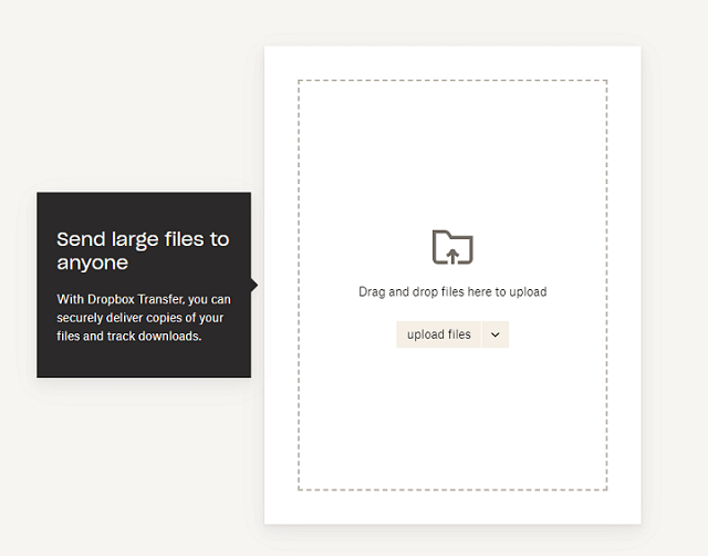 drag files to dropdox transfer