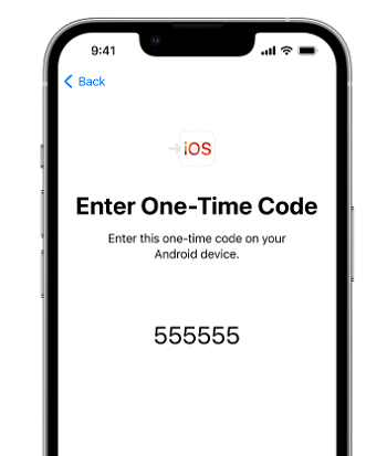 enter one time code for data transfer