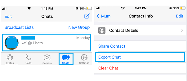 export chats in whatsapp