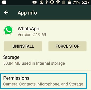 check whatsapp audio permission on iphone