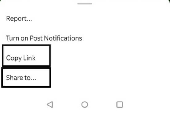 instagram post settings displayed