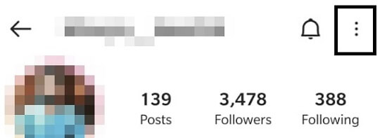 instagram profile settings icon