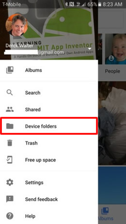 go to google photos settings