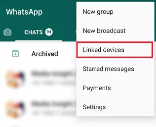 link device in whatsapp