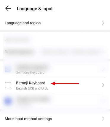 open bitmoji keyboard to enable import stickers to WhatsApp