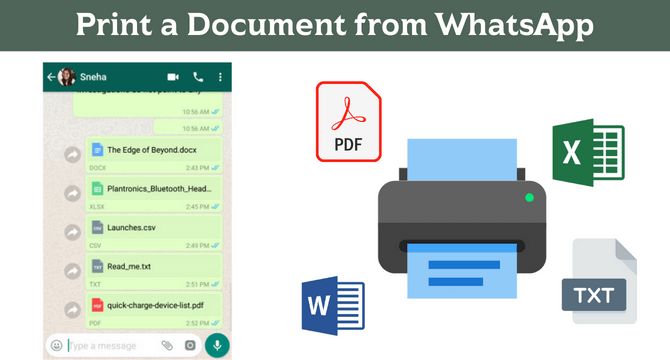 print a document from whatsapp