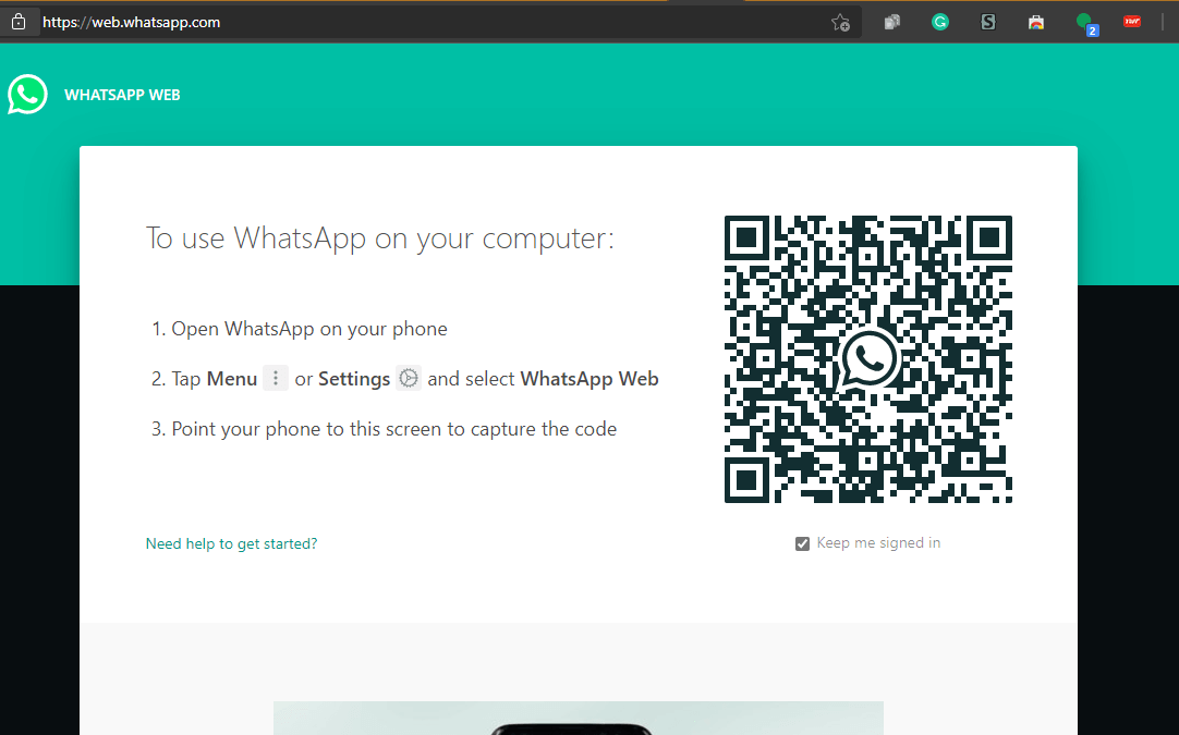 open whatsapp web