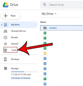 Recover WhatsApp deleted documents from Google Drive Trash