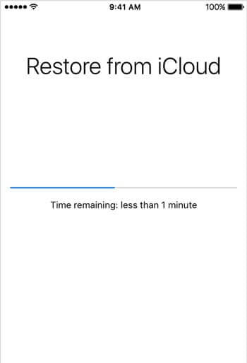 restoring from iCloud