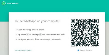 use whatsapp scan an or code