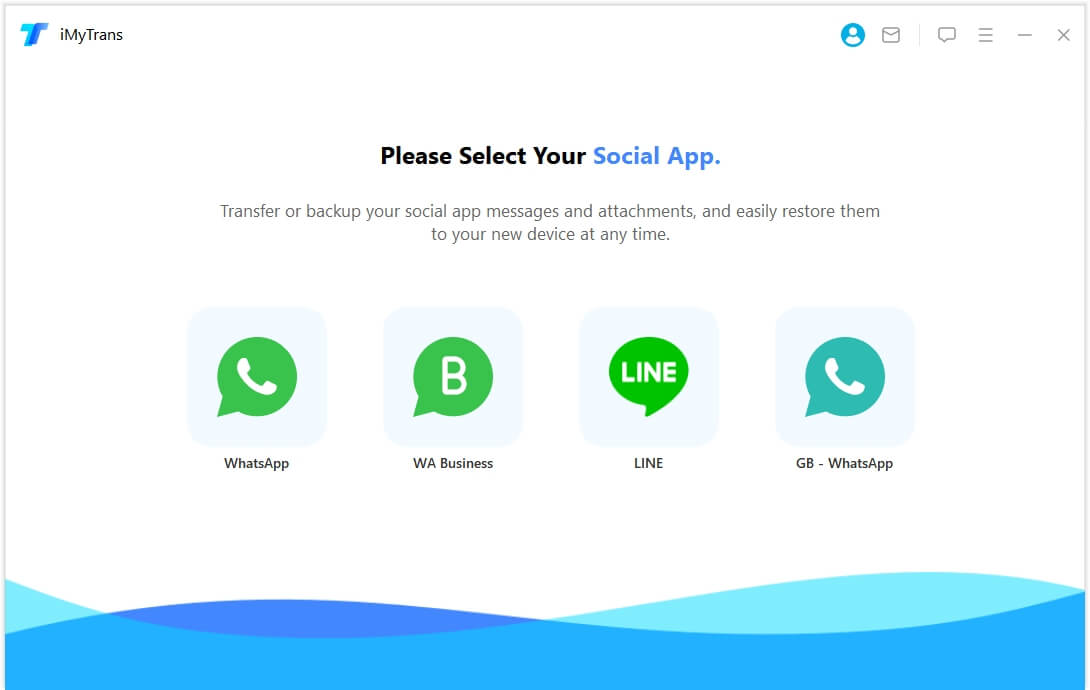 choose whatsapp on imyfone imytrans