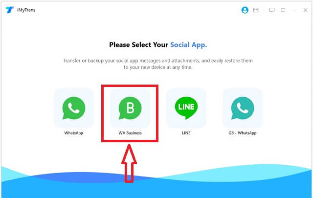 select your whatsapp business in imytrans