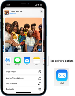 share iphone whatsapp photo to email