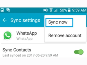 sync whatsapp contacts on android