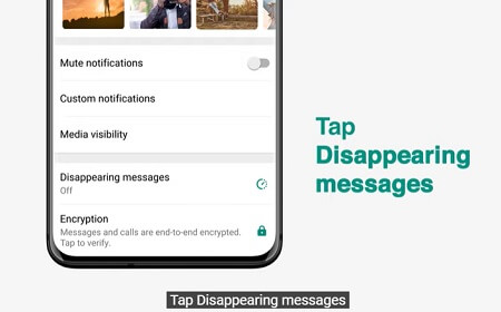 tap dasappearing messages
