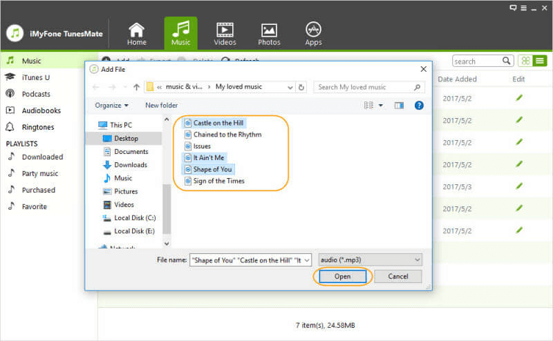 transfer mp3 from computer to iPhone with tunesmate-3