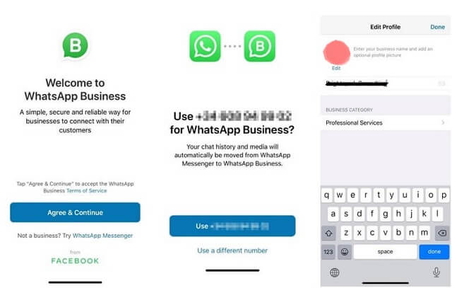transfer whatsapp to whatsapp business on ios