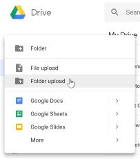 upload whatsapp folder to google drive