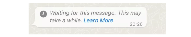 how to show waiting message in whatsapp