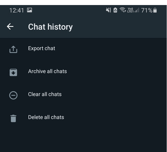 whatsapp export chat via email