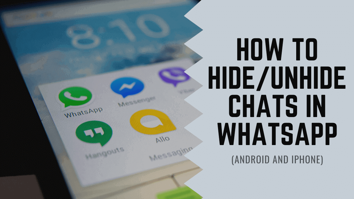 hide and unhide chats in WhatsApp