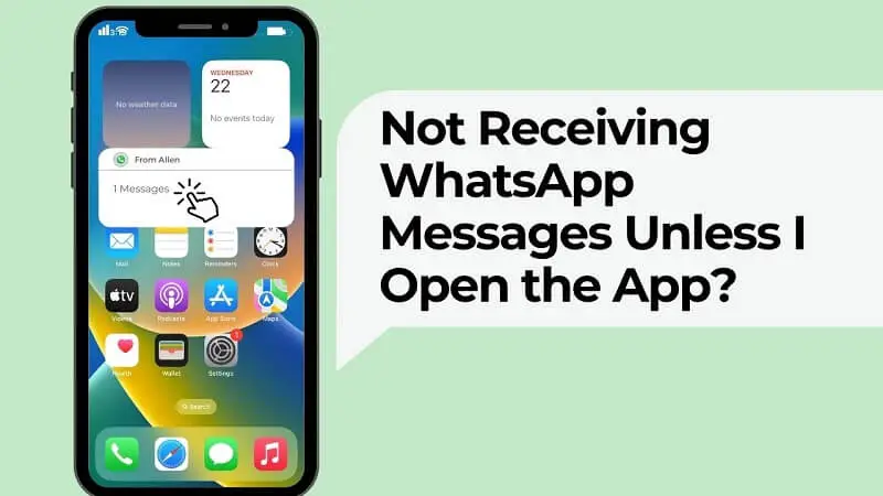 whatsapp notification not showing until open app