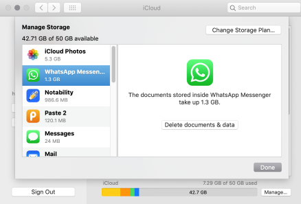 whatsapp on mac icloud
