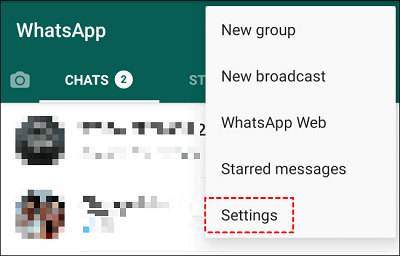 whatsapp settings