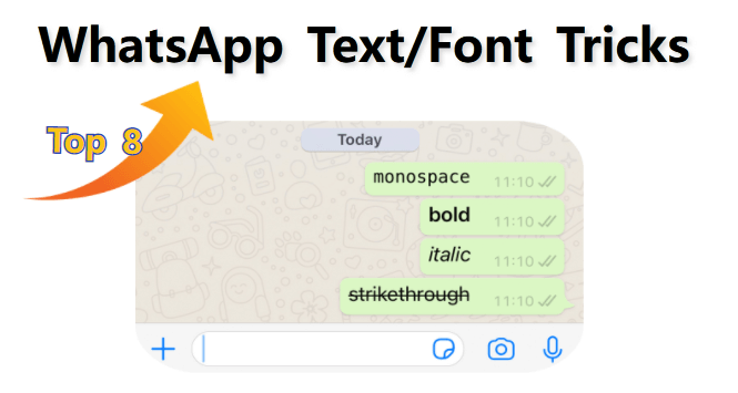 whatsapp metin font hileleri