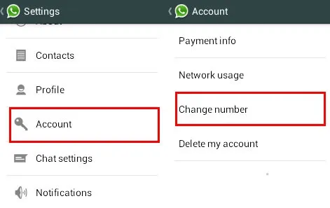 where to change whatsapp number on iphone