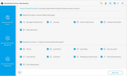 Wondershare Dr.Fone - Data Recovery (iOS)