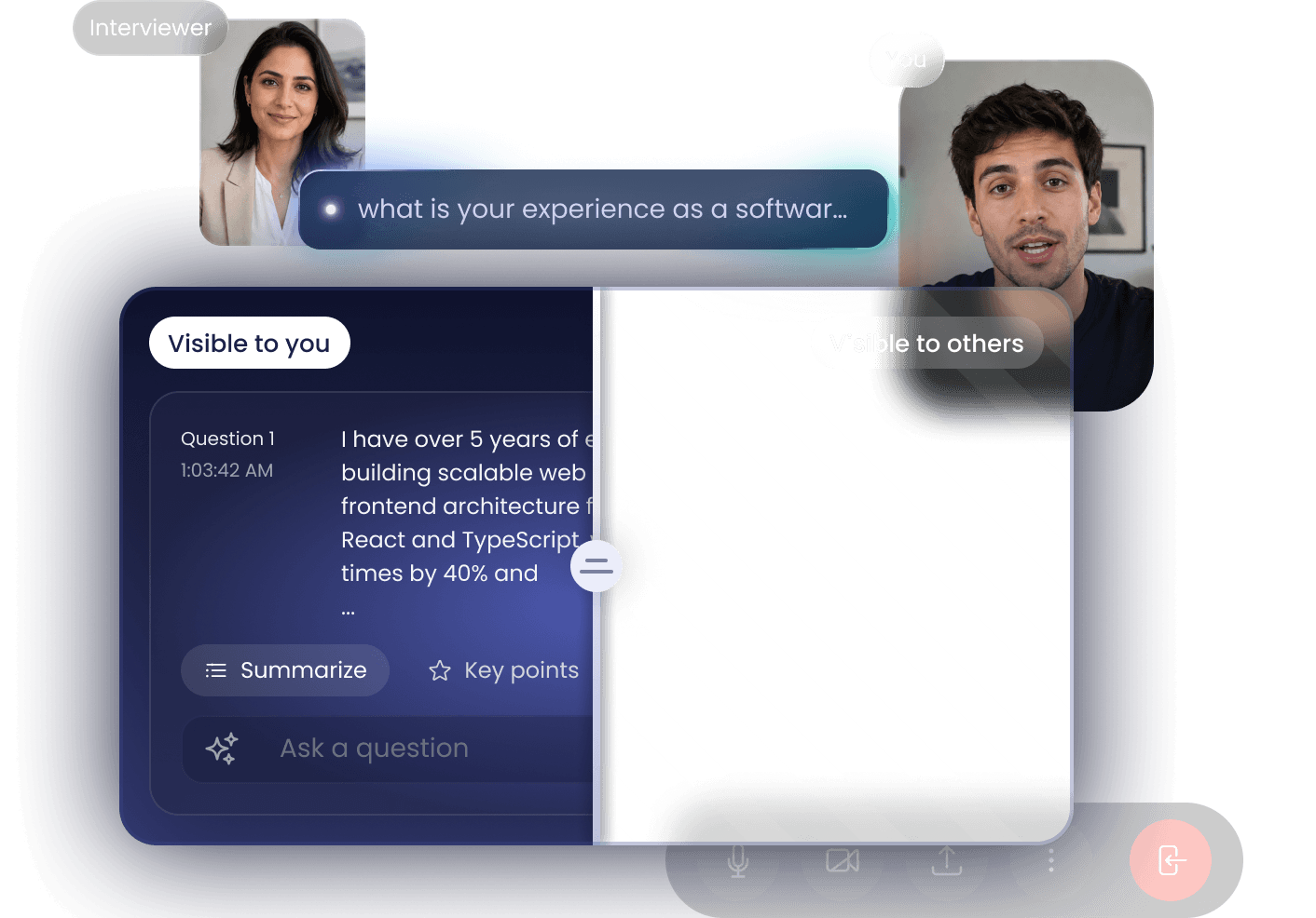 InterviewCue AI real-time interview assistant interface