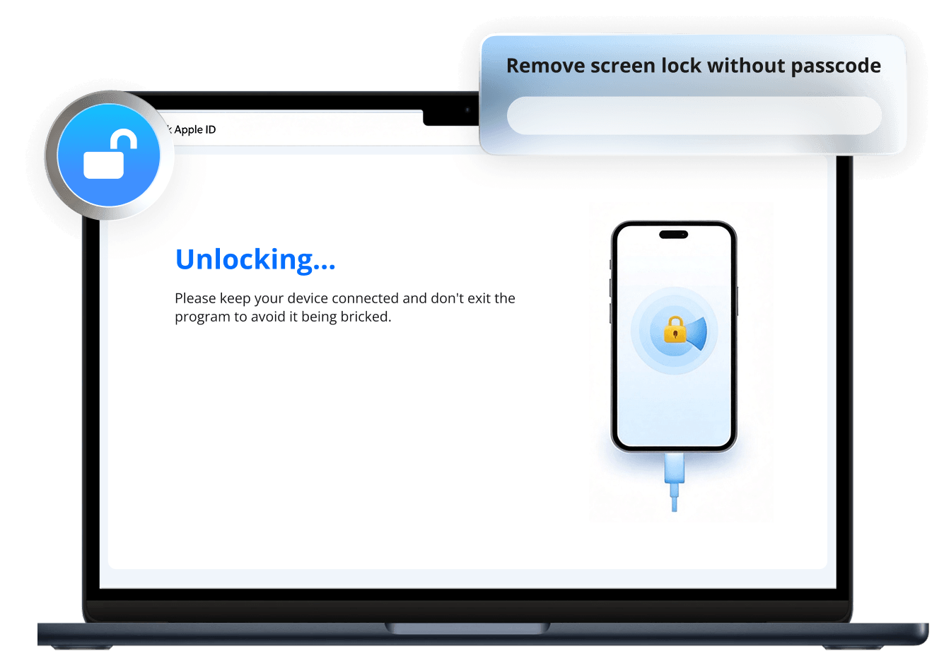 iMyFone LockWiper iPhone screen unlock interface