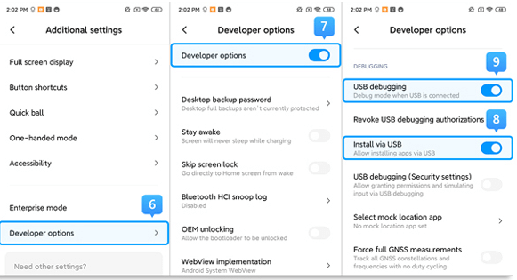 depanare usb și instalare prin usb