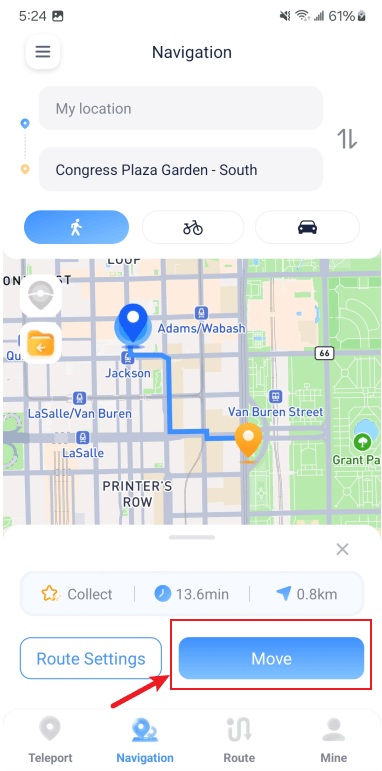 imyfone anyto android 2 point navigation route