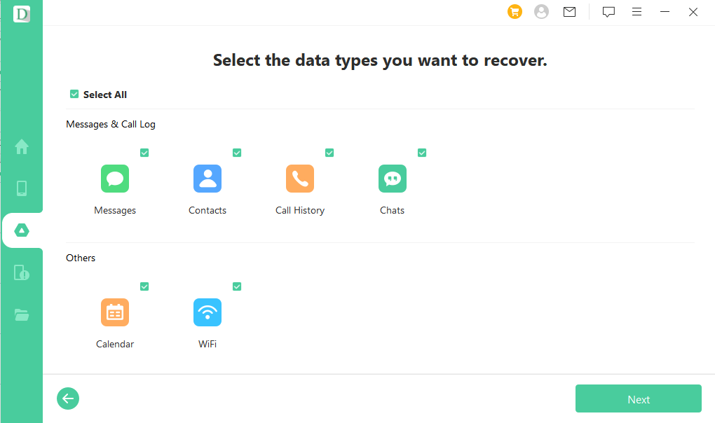 select data types with-d-back