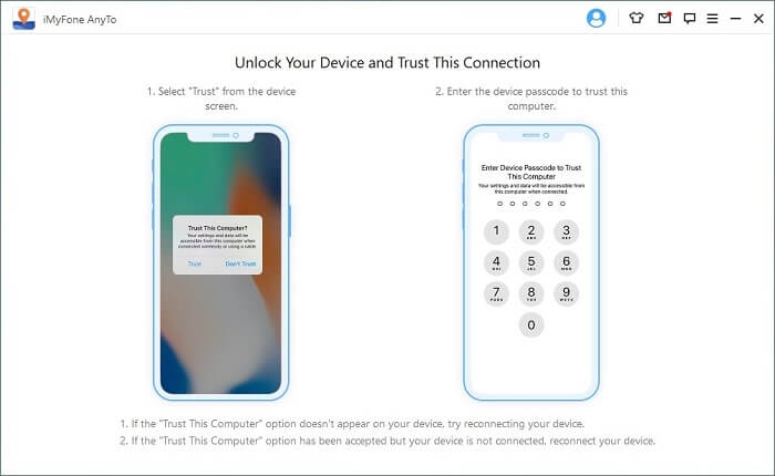 connect iphone or android device