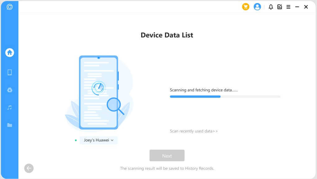 imyfone chatsback device data scanning