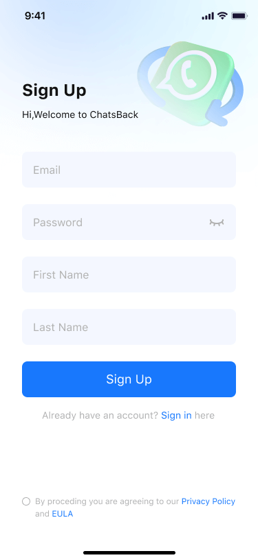 sign up account