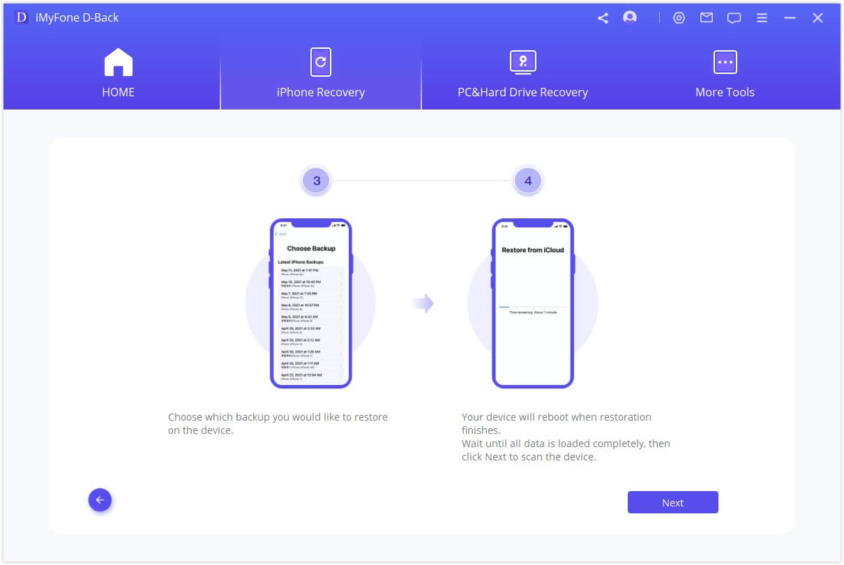 recover data from dead iphone with iCloud