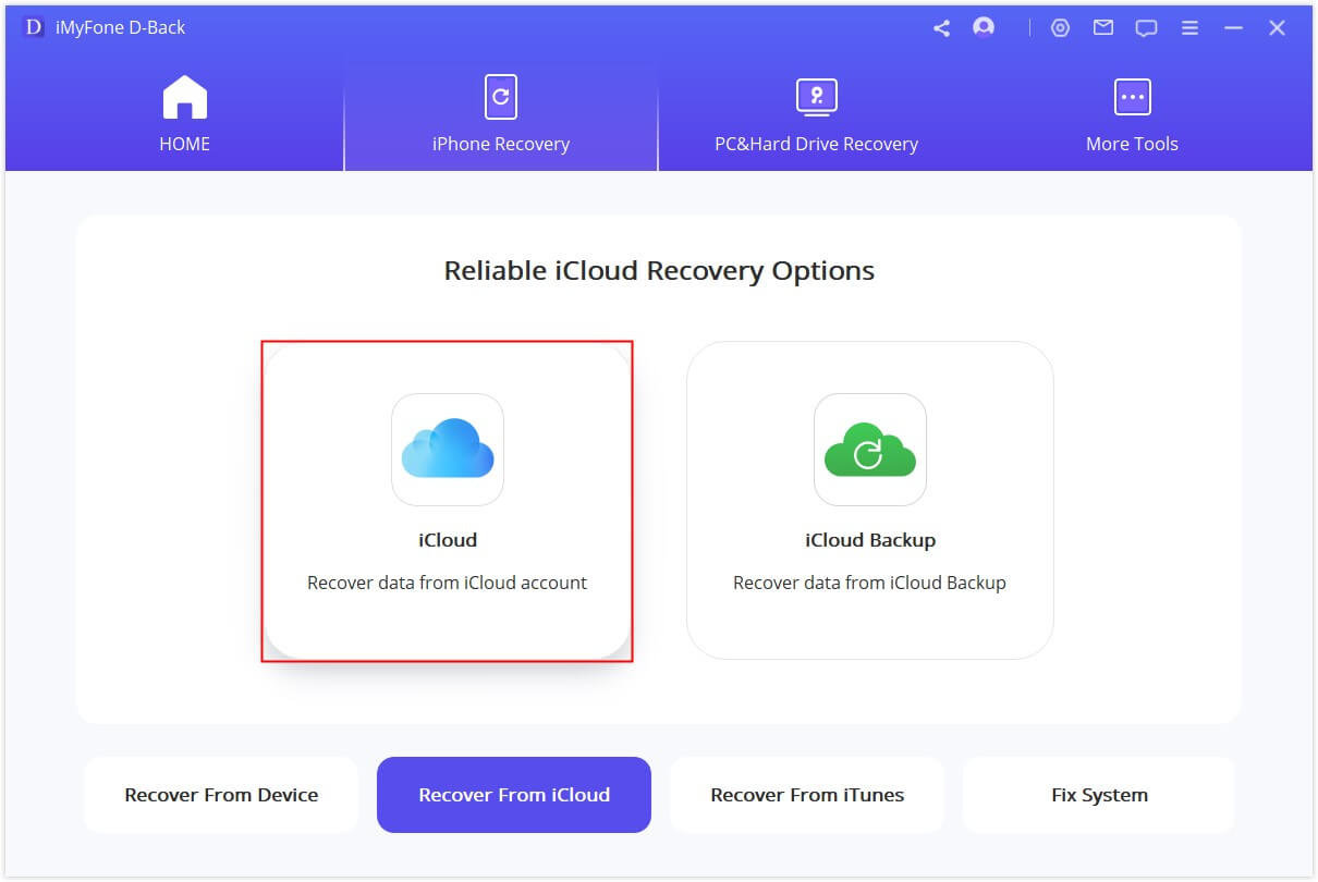 recover from icloud account