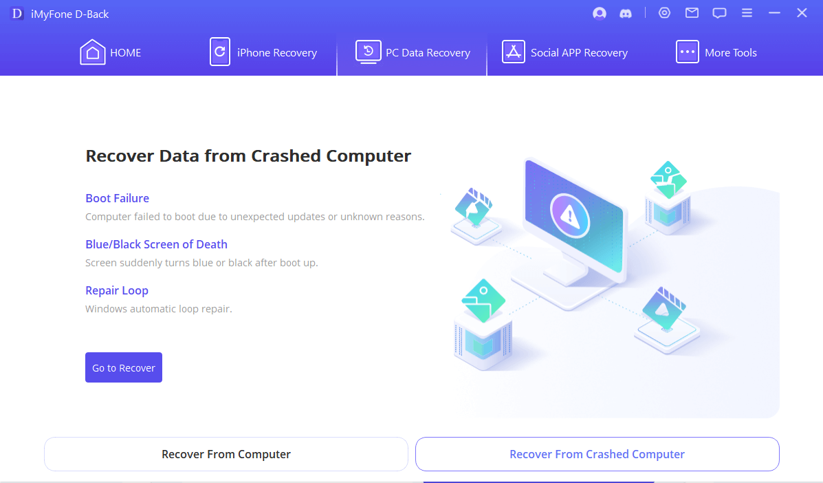 recover from a crashed computer