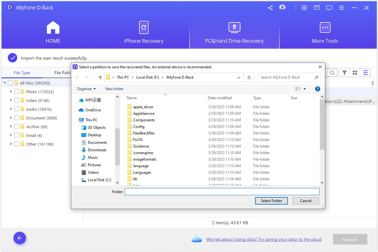imyfone dback preview and restore