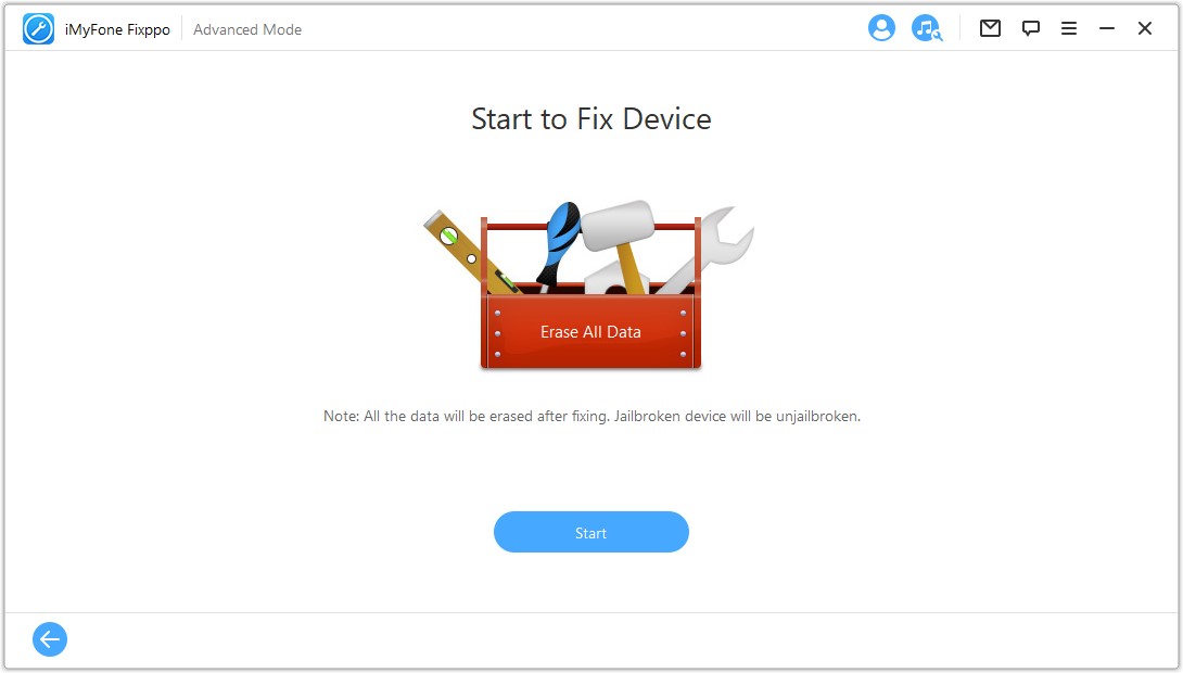 start to fix your device