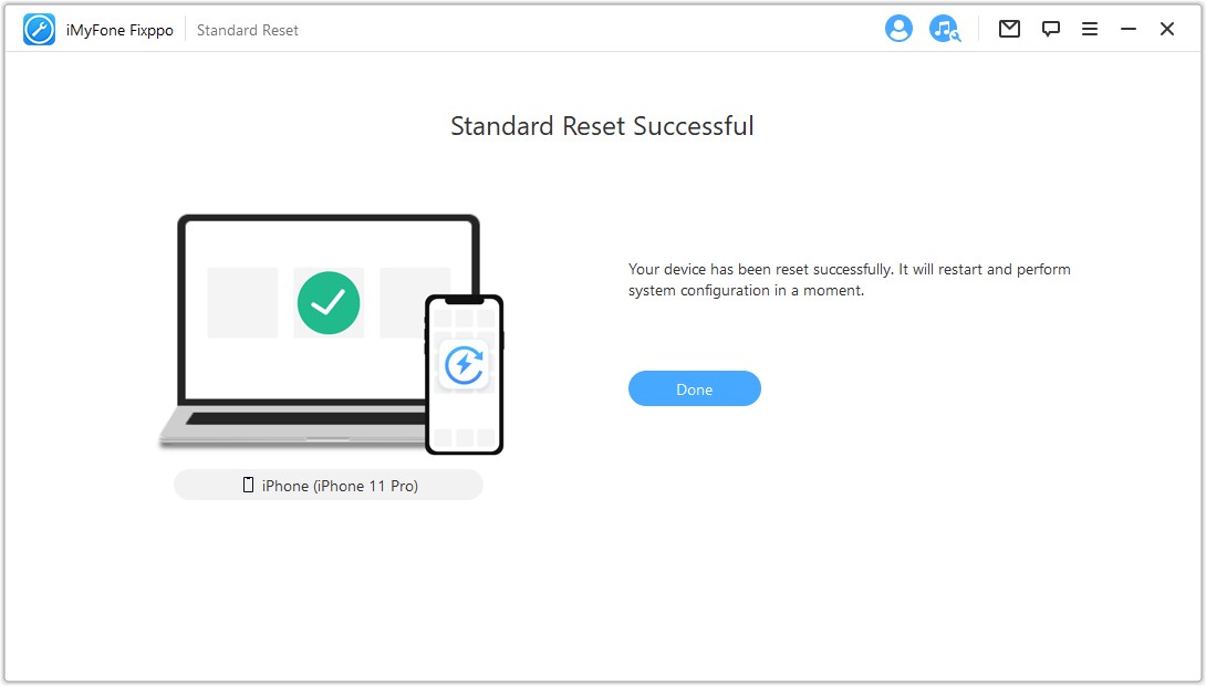 standard reset successful