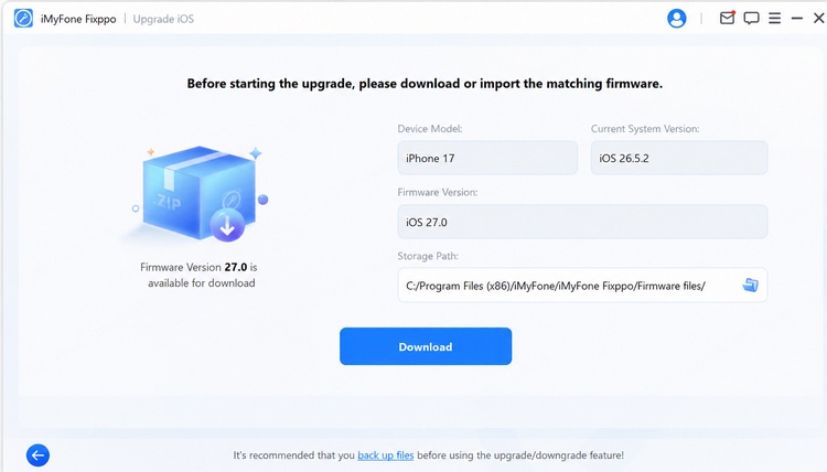 download firmware for upgrade