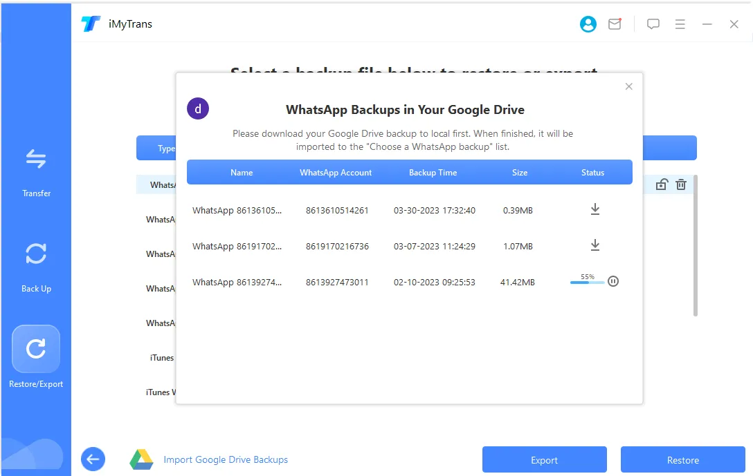 select google drive backup