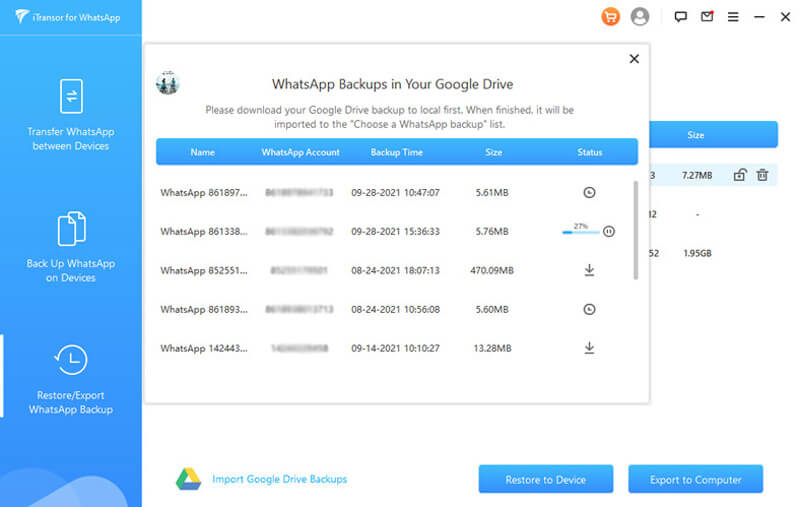 backup whatsapp data