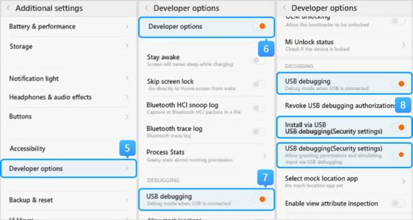 turn on usb debugging on xiaomi running miui 11 step 2