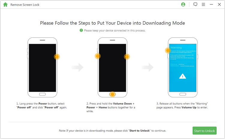 put your device into downloading mode and start